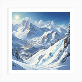 Default Alpine Ski Art 3 Art Print