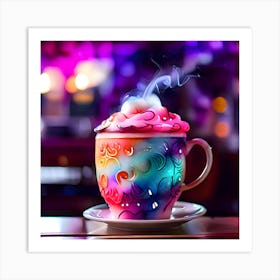 Colorful Coffee Cup Art Print