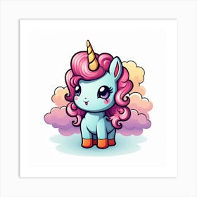 Cute Unicorn 159 Art Print