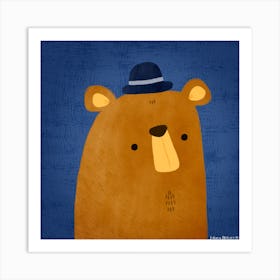 Bear With Hat Art Print