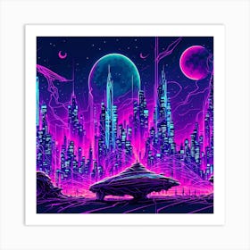 Futuristic Cityscape Art Print