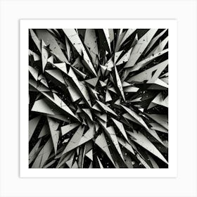 Black and White Abstract Art 182 Art Print