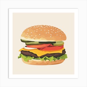 American Burger (21) Art Print