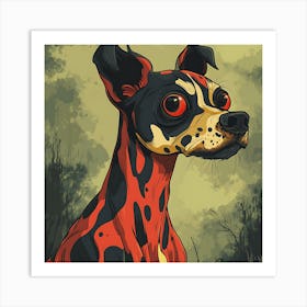 Vintage 80s Nightmarish Dog 7 Art Print