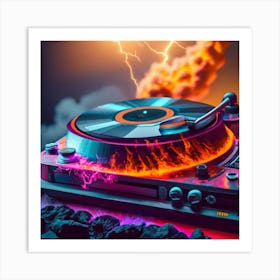 Dj Turntable Art Print