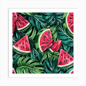 Watermelon Slices (6) Art Print