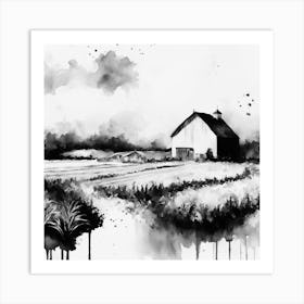 Barn In The Countryside Art Print