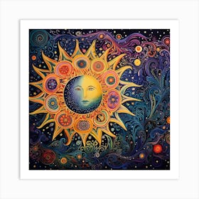 Sun And The Moon 1 Art Print