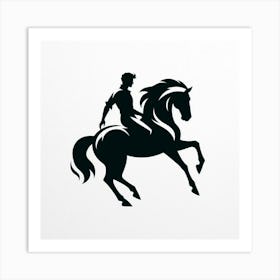 A man riding a horse 7 Art Print