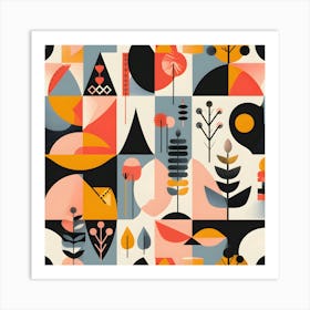 Abstract Geometric Pattern Art Print