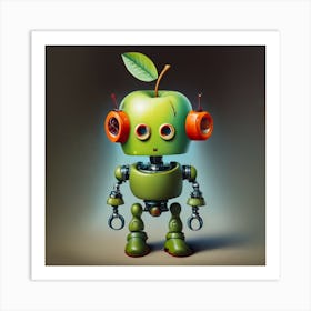 Apple Robot Art Print