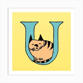 Moomin Collection Alphabet Letter U Art Print