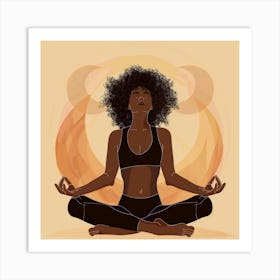 African Woman Meditating Art Print