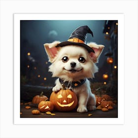 Chihuahua Halloween Art Print