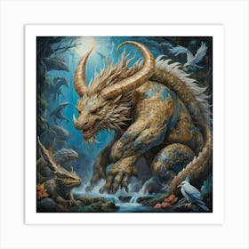 Dragons Of The Lands Art print paintings Art Print