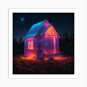 House At Night 5 Art Print