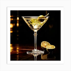 Martini With Olives Art Print