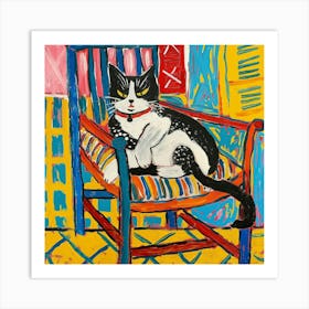 Cat In A Chair Art Print