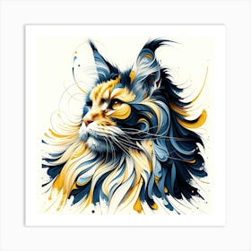 Maine Coon Cat 02 Art Print