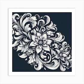 Russian Floral Pattern 1 Art Print