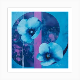 Twilight flowers Art Print