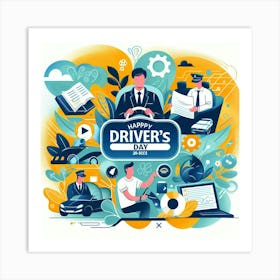 Happy Driver'S Day 2 Art Print