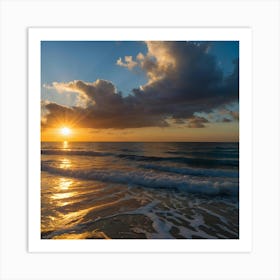 Sunset On The Beach 3 Art Print