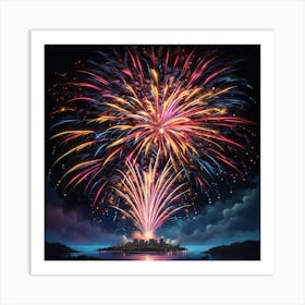 Fireworks In The Sky Art Print