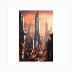 Futuristic City 8 Art Print