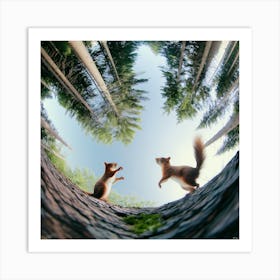 Morning In A Pine Tree Forest (III) Art Print