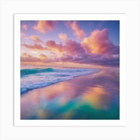 Sunset At The Beach Art Print