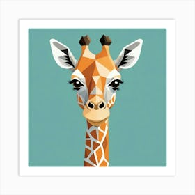 Cute Geometric Giraffe Pattern 2 Art Print 0 Art Print