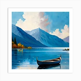 Boat On The Lake Art Print