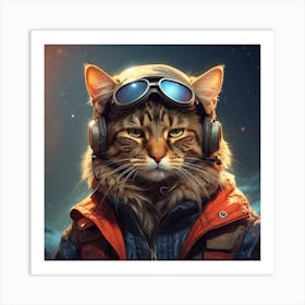 adventurous cat  Art Print