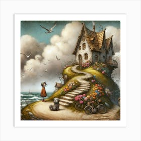 'The House On The Hill' Art Print