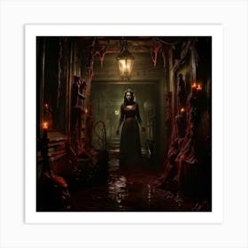 Vintage Horror Scenes Depicted Across A Chaotic Spectrum Chiaroscuro Lighting Dominates With Eerie (3) Art Print