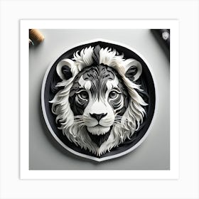 Lion Face Art Print