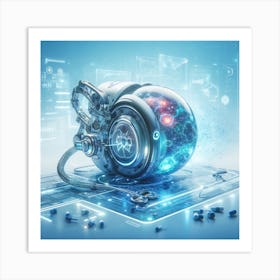 Futuristic Robot Art Print