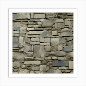 Distressed Brick Tile 17 Art Print