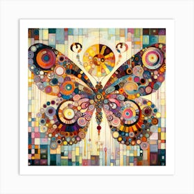 Ornate Butterfly Abstract II Art Print