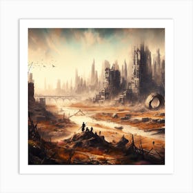 Futuristic Cityscape 1 Art Print