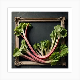 Rhubarb As A Frame Mysterious (6) Art Print