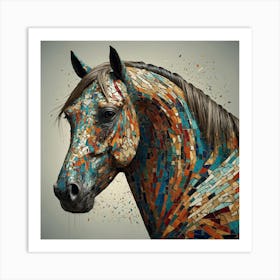 Mosaic Horse Art Print