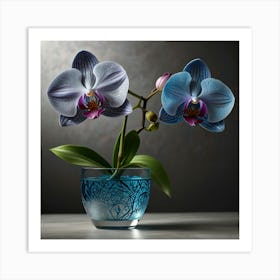 Orchids In A Vase Art Print