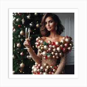 Christmas Glamour Art Print