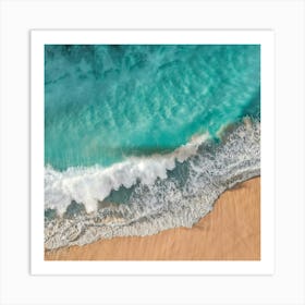 Aerial View Of A Beach Art Print