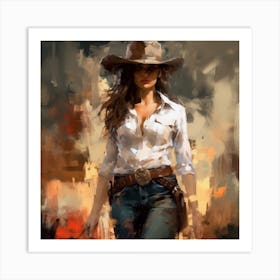 Cowgirl Art Print