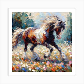 Running Horse Impressionism Art Print