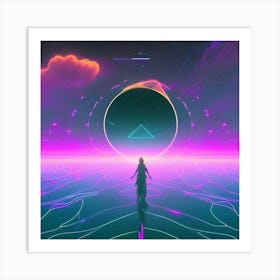 Futuristic Landscape Art Print