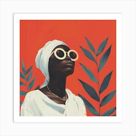 Woman In Sunglasses 1 Art Print